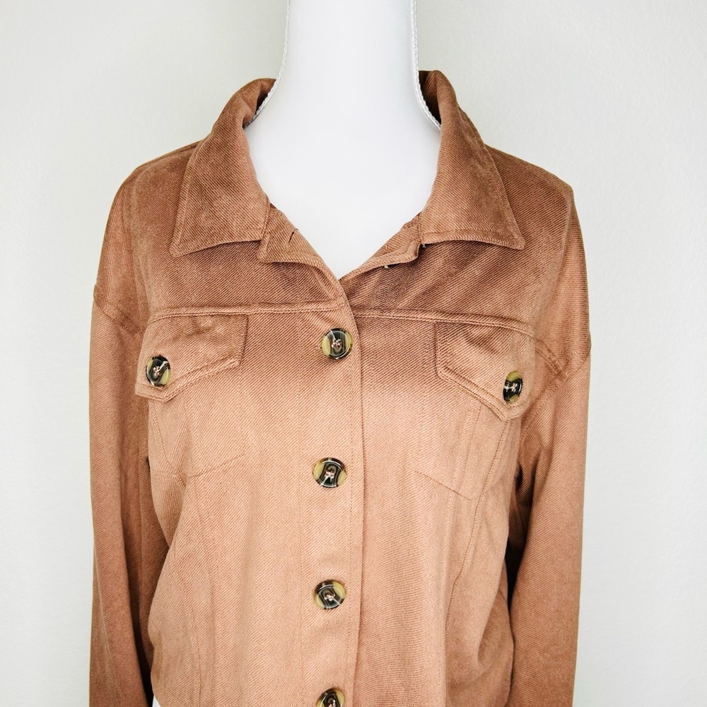 Knit Works Button Jacket Brown/Tan - Picture 2 of 9